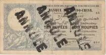 Indie francesi 10 Rupees - 10 Roupies - 10 Roupies, Neptune - 1919 Serial S.5 Annule