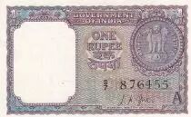 Indien 1 Rupee - Ashoka column - Coins - 1963 - Letter A - P.76a