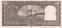 Indien 10 Rupees - Ashoka column - Boat - ND (1978) - Letter D - P.60g