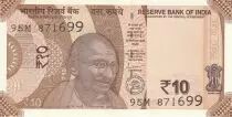 Indien 10 Rupees - Gandhi - 2021 - P.NEW