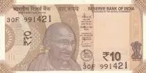 Indien 10 Rupees - Gandhi - 2023 - Serial 30F