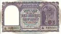 Indien 10 Rupees,  Lion capital of Ashoka -  Dhow - 1962 - P.39 c - R 90