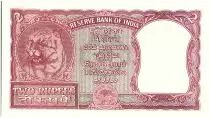 Indien 2 Rupees, Ashoka Column - Tiger - 1957-62  - P.29 b