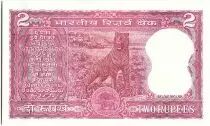 Indien 2 Rupees, Ashoka Column - Tiger - 1970  - P.53 a