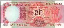 Indien 20 Rupees, Ashoka column - Wheel of time - 1985 - P.82 i