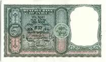 Indien 5 Rupees, Ashoka Column- Antelopes - 19(57-62)  - P.35b