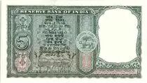 Indien 5 Rupees, Ashoka Column- Antelopes - 1967  - P.36 a