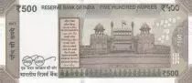 Indien 500 Rupees, Mahatma Gandhi - 2017 Serial 2TD - low number 000010