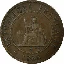 Indo-Chine Fr. 1 Centi&egrave;me - Indochine Fran&ccedil;aise - 1888 A Paris