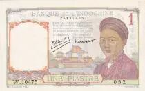 Indo-Chine Fr. 1 Piastre - 1950 - Banque de l\'Indochine - Série W.10475