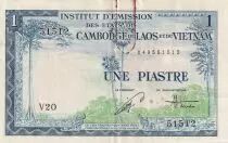 Indo-Chine Fr. 1 Piastre - Arbres - ND (1954) - S&eacute;rie V20 - P.105