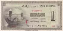 Indo-Chine Fr. 1 Piastre - ND (1945) - Lettre F