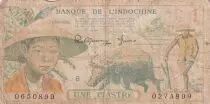 Indo-Chine Fr. 1 Piastre Paysan et Boeuf - 1942 - Lettre B