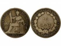Indo-Chine Fr. 10 Centi&egrave;mes Argent - 1895 A Paris