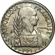 Indo-Chine Fr. 10 Centimes Indochine Fran&ccedil;aise - Marianne Turin - Mill&eacute;simes vari&eacute;s (1940-41)