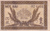 Indo-Chine Fr. 10 Cents - Brun - ND (1942) - Série GX - P.89a