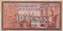 Indo-Chine Fr. 10 Cents - ND (1939) - P.85c