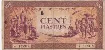 Indo-Chine Fr. 100 Piastres - March&eacute; - 1945 - Lettre B - A 125318