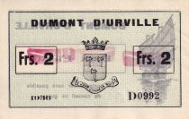 Indo-Chine Fr. 2 Francs - Dumont D\'Urville - 1936 - D0992 - Kol.209b