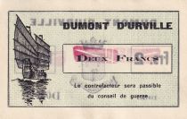 Indo-Chine Fr. 2 Francs - Dumont D\'Urville - 1936 - D0992 - Kol.209b