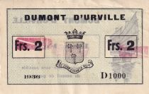 Indo-Chine Fr. 2 Francs - Dumont D\'Urville - 1936 - D1000 - Kol.209b