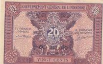 Indo-Chine Fr. 20 Cents - ND (1942) - P.90