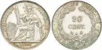 Indo-Chine Fr. 20 Cents Libert&eacute; assise - A-Paris - 1930 - Argent