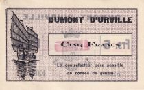 Indo-Chine Fr. 5 Francs - Dumont D\'Urville - 1936 - E0805 - Kol.210