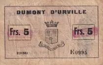 Indo-Chine Fr. 5 Francs - Dumont D\'Urville - 1936 - E0995 - Kol.210