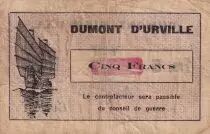 Indo-Chine Fr. 5 Francs - Dumont D\'Urville - 1936 - E0995 - Kol.210