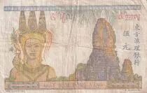 Indo-Chine Fr. 5 Piastres - Guerri&egrave;re - 1949 - S&eacute;rie W.2030 - P.55d