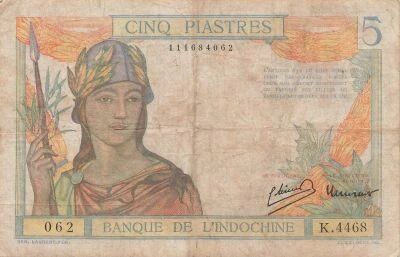 Indo-Chine Fr. 5 Piastres - ND (1949) - P.55d