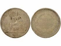 Indo-Chine Fr. Piastre de Commerce Argent, Type 2 - 1896 A Paris