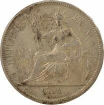 Indo-Chine Fr. Piastre de Commerce Argent, Type 2 - 1896 A Paris