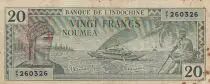 Indo-Cina francese  20 francs - New Hebrides - 1945 - P.7
