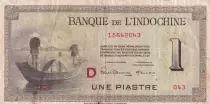 Indo-Cina francese 1 Piastre - 1945 Letter D - VF