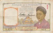 Indo-Cina francese 1 Piastre - ND (1936) - P.54