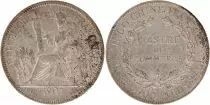 Indo-Cina francese 1 Piastre Libert&eacute; assise - 1907 A - 2 eme ex