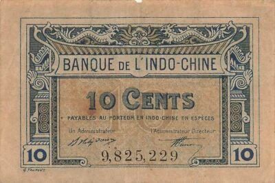 Indo-Cina francese 10 Cents - 1919 - P.43