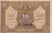 Indo-Cina francese 10 Cents - Brown - Serial UT - ND (1942) - P.89