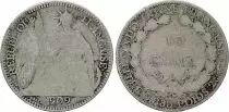 Indo-Cina francese 10 Cents Liberty Seated - Indo-China 1909 A Paris - Silver - KM.9 - VG