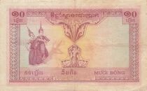 Indo-Cina francese 10 Piastres - ND (1953) - Cambodia - P.96b