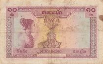 Indo-Cina francese 10 Piastres - ND (1953) - Laos - P.102