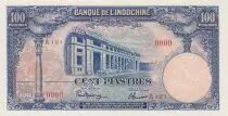 Indo-Cina francese 100 Piastres - Bank - Boat - Specimen - P.79s
