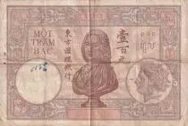 Indo-Cina francese 100 Piastres - Duplex - ND (1936-1939) - Serial R.159 - P.51d