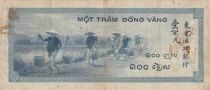 Indo-Cina francese 100 Piastres - Stone statues - Farmers - 1945 - Series G153