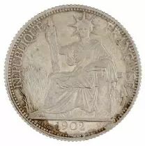 Indo-Cina francese 20 Cents Liberty Seated - Indo-China 1902 A Paris