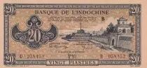 Indo-Cina francese 20 Piastres - Fortress - Statue - ND (1942-1945) -  P.71