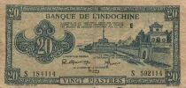 Indo-Cina francese 20 Piastres - ND (1942-1945) - Blue - P.65