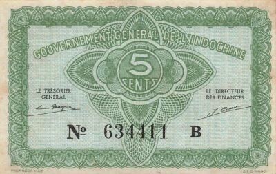 Indo-Cina francese 5 Cents - ND (1942) - P.88